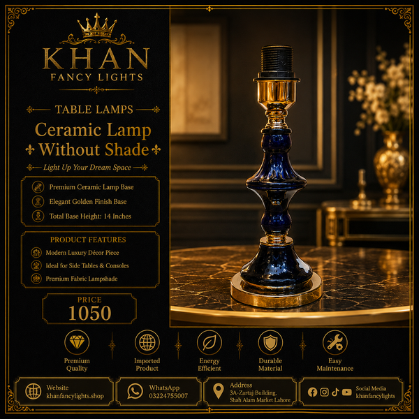 Ceramic Lamp Without Shade