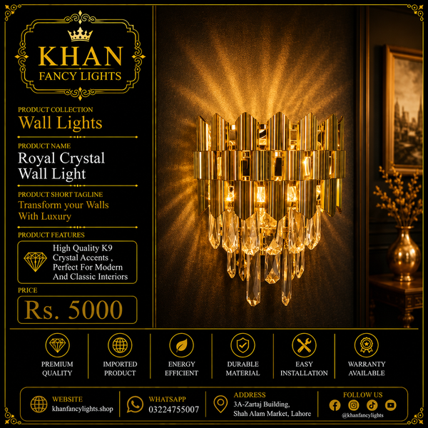 Royal Crystal Wall Light