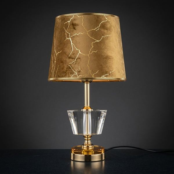 Gold Kintsugi Crystal Accent Table Lamp