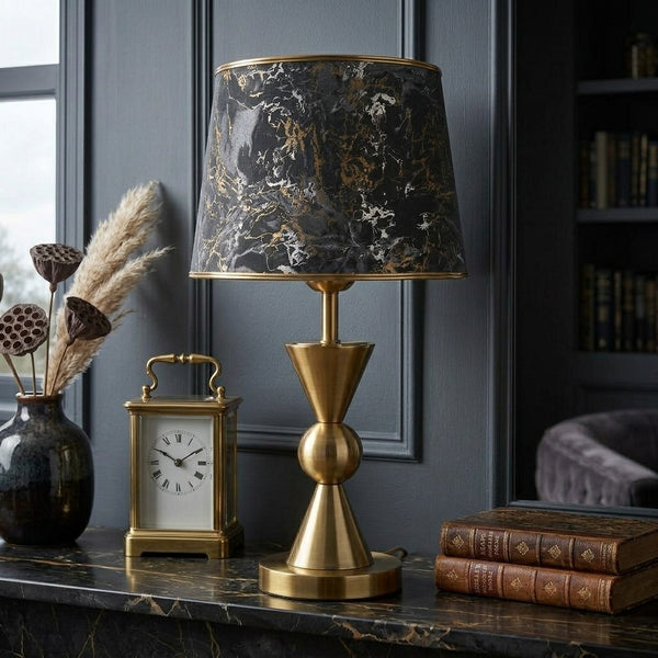 Noir Hourglass Sculptural Table Lamp