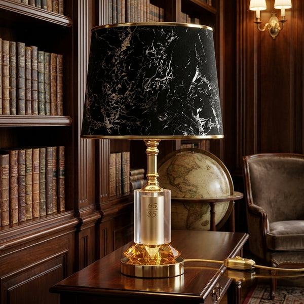 Noir Marble Crystal Diamond Limited Edition Table Lamp